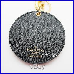 Rare Auth Louis Vuitton Black Gold Night Owl Key Ring Holder Charm Ltd Edition