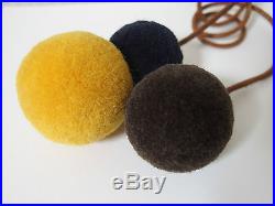 Rare Color! HERMES Wool Pom Poms Bag Charm in Excellent condition Auth