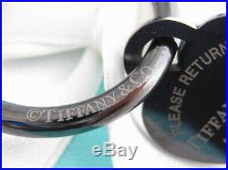 Rare Tiffany & Co Black Titanium Return To Keychain Key Ring Chain