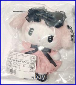 SANRIO My Melody Kuromi Midnight Melokuro Key chain Plush Doll Black Pink Set