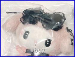 SANRIO My Melody Kuromi Midnight Melokuro Key chain Plush Doll Black Pink Set