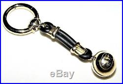SAURO keychain 18K gold and black rubber 14.8g