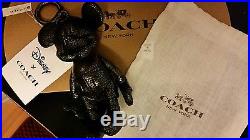 SOLD OUT LE Coach X Disney Mickey Mouse Leather Bag Key chain Charm Doll Fob New
