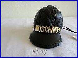 SS20 MOSCHINO COUTURE JEREMY SCOTT Baseball Cap Shaped Logo Leather Keychain