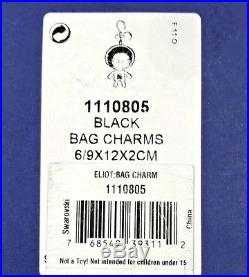 SWAROVSKI Genuine Eliot Black Bag Charm Key Ring Keychain Holder 11130805 Box