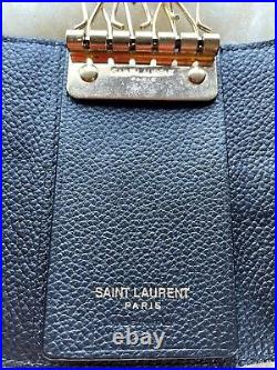 Saint Laurent Paris 6 Key Case Leather Black leather YSL