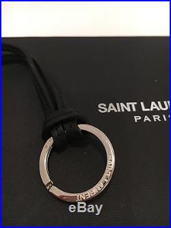Saint Laurent YSL large Leather Logo Keychain Strap & Ring