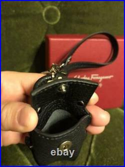 Salvatore Ferragamo Gancini miniature bag key ring in black F/S from JAPAN