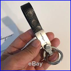 Salvatore Ferragamo Mens New Giancini Key Ring Holder Key Chain