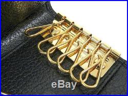 Salvatore Ferragamo Unisex Leather Key Case Black 22-6076 BF309293