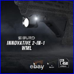 Sigurd Pistol Light Weapon Light Picatinny+i1R 2 PRO LED EDC Keychain Flashlight