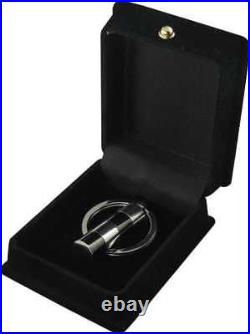 Silver and Black Key-chain Pendant Urn with20 chain & black velvet display box