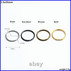 Split Ring Round Key Rings Double Loop Keychian Metal Plating 4 Color 100-1000x