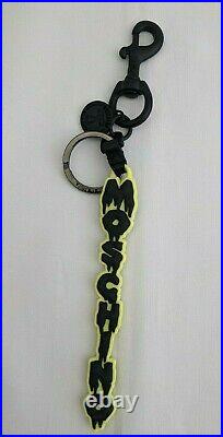 Ss20 Moschino Couture Jeremy Scott Halloween Yellow Keychain Black Dripping Logo