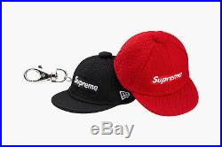 Supreme 14 F/w Box Logo New Era Keychain Key Ring Hat 5 Panel Camp Cap Black Red
