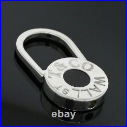 Tiffany & Co. 925 Sterling Silver Wall Street Black Enamel Key Chain Ring Holder