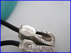 Tiffany & Co RARE Silver Sneaker Black Rubber Keychain Key Chain Key Ring