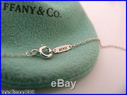 Tiffany & Co Silver Black Jade Gemstone Oval Key Necklace Pendant Chain Rare