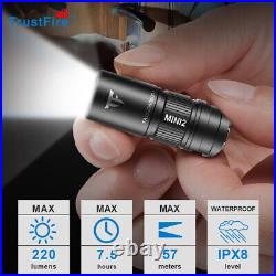 TrustFire 220 Lumens Keychain EDC Flashlights Mini USB Rechargeable LED Torch