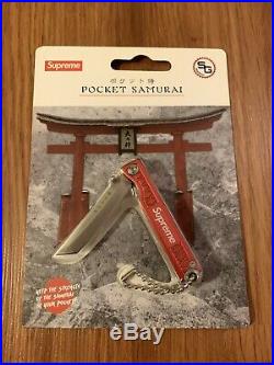 Two Supreme StatGear Pocket Samurai Knives Keychain Red/black Stainless Steel