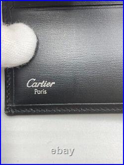 Used Cartier Mast key holder key chain leather black 6 hooks 11290