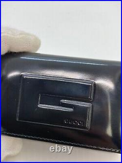 Used GUCCI Patent Leather key chain 6 hooks black key holder G Design 13724