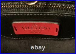 Valentino Garavani Demilune Bag Satchel Black Leather Authentic