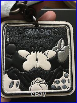 Very Rare! COACH X Mickey And Minnie Smack Kissing Bag Charm Key Chain Fob 29790