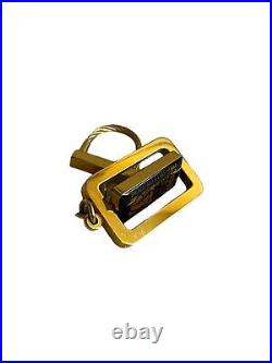 Vintage 1990s Versace Black Gold Car Keychain Realizzato Della Collezione