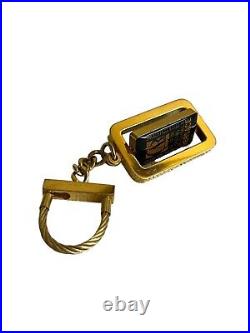 Vintage 1990s Versace Black Gold Car Keychain Realizzato Della Collezione