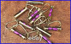 Vintage Brass Sand Timer Keychain Key Ring Lot of 50 Ps Maritime Hourglass 2