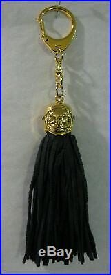 Vintage Chanel Leather Tassel, Bag Charm, Key Chain