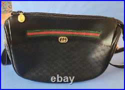 Vintage GUCCI Black Ophidia Bag with Matching Wallet, Key Chain