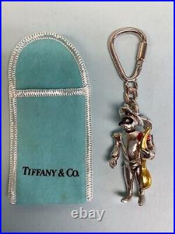 Vintage Tiffany & Co. Rare'Mandolin Player' Sterling Key Chain, By Gene Moore