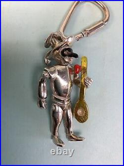 Vintage Tiffany & Co. Rare'Mandolin Player' Sterling Key Chain, By Gene Moore