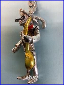 Vintage Tiffany & Co. Rare'Mandolin Player' Sterling Key Chain, By Gene Moore