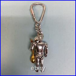 Vintage Tiffany & Co. Rare'Mandolin Player' Sterling Key Chain, By Gene Moore