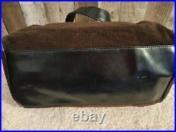 Vintage Y2K Juicy Couture Brown Black Velour Shoulder Bag Purse Handbag