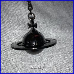 Vivienne Westwood BLACK round orb gadget key ring chain bag charm