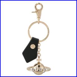 Vivienne Westwood Key Ring DEBBIE 3D ORB Bag Charm Unisex Gold Black Box
