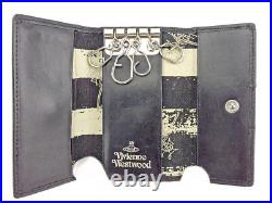 Vivienne Westwood Key holder Orb Black Silver Woman unisex Authentic Used S767