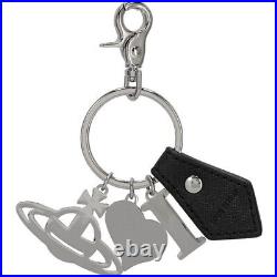 Vivienne Westwood Key ring bag charm orb heart Black H13.5×W9×D1