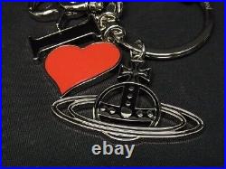 Vivienne Westwood Key ring bag charm orb heart Black H13.5×W9×D1