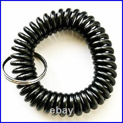Wholesale 12 50 100 500 Pcs Spiral Wrist Coil Key Chain Key Ring Holder 6 Colors