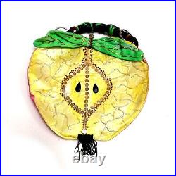 Women accessories handbags shoulder bag handle rhinestones sequins apple griff 1