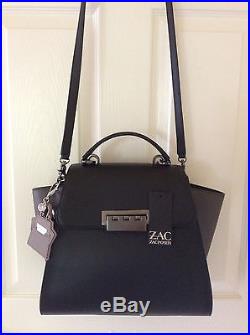 Zac Posen Eartha Top Handle Leather Satchel with Zac Miniature Handbag Keychain